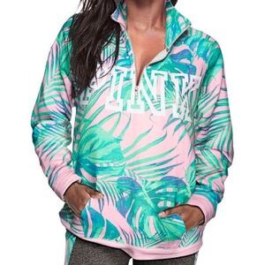 Victoria Secret Pink Tropical Quarter Zip XS
